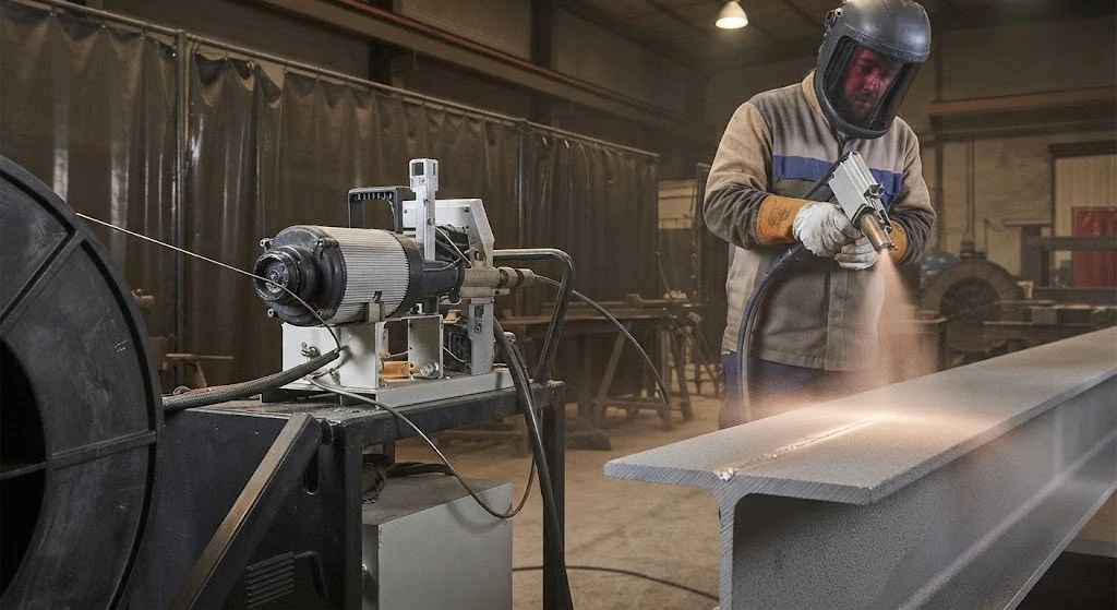 Zinc aluminum wire feeding into thermal spray equipment Zinc Aluminum Wire Thermal Spray Process Zinc aluminum wire feeding into thermal spray equipment Zinc Aluminum Wire Thermal Spray Process